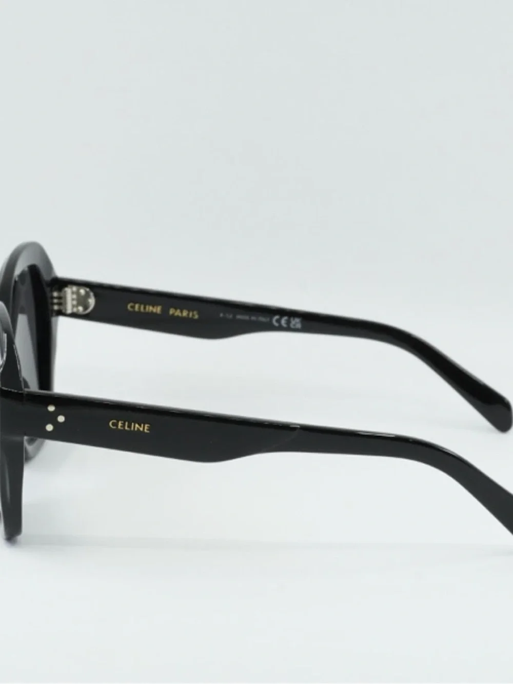 Celine Oversized Black Sunglasses with Dark Gray Lenses